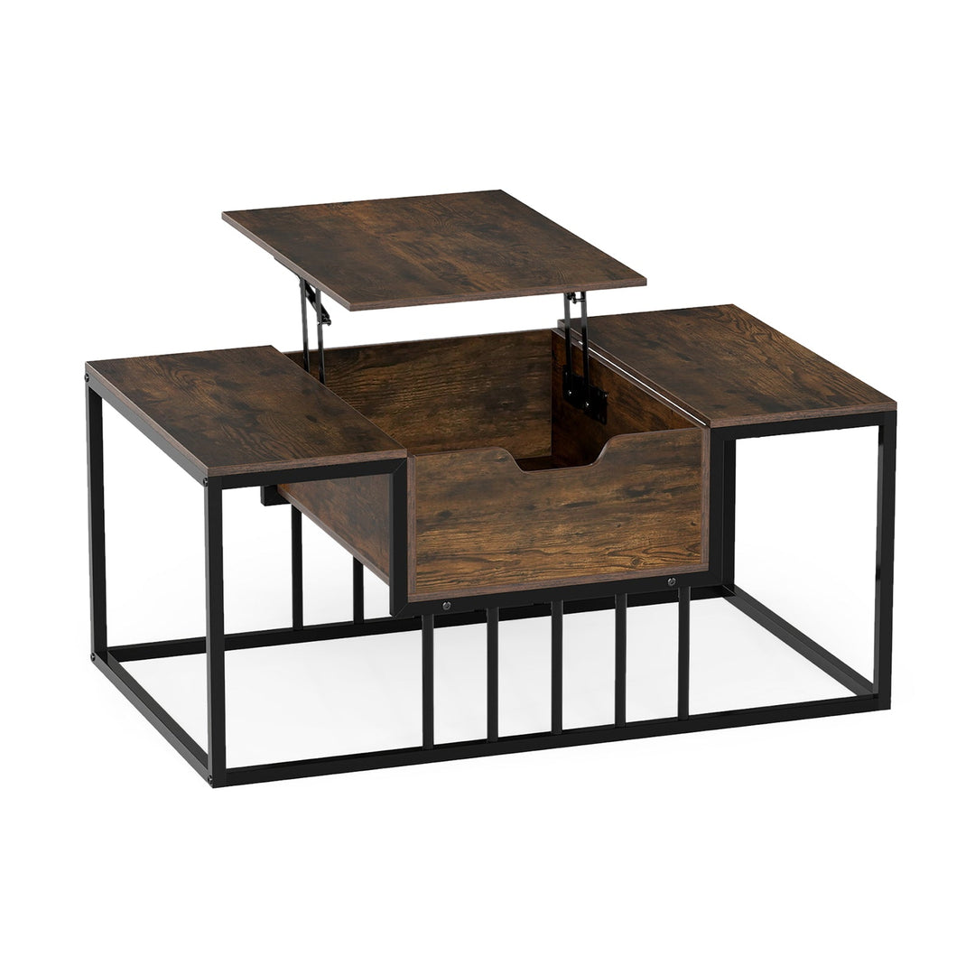 Lift Top Coffee Table Modern Center Table with Hidden Storage Compartment