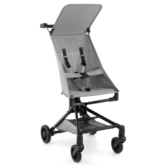 Lightweight Baby Stroller Compact and Airplane-Friendly Travel Stroller-Gray