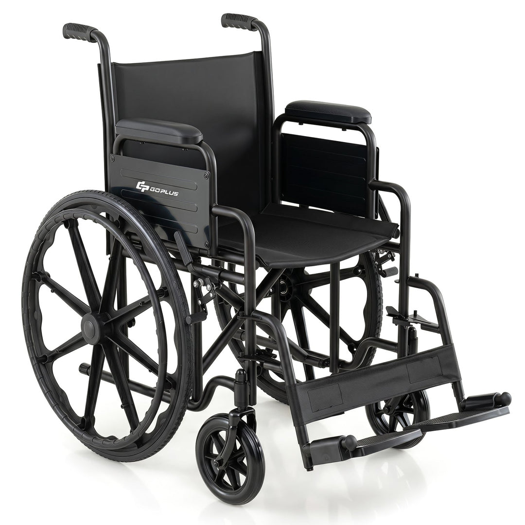 Folding Wheelchair for Adults with Swing-Away Footrest