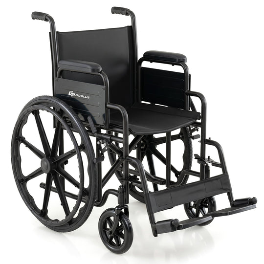 Folding Wheelchair for Adults with Swing-Away Footrest