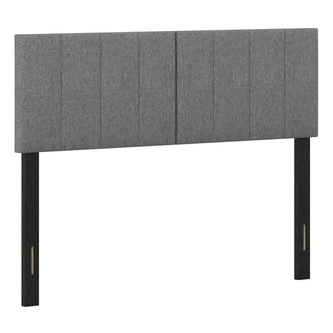 Adjustable Width Upholstered Headboard with Vertical Tufting