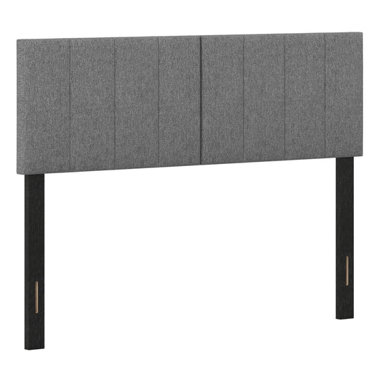 Adjustable Width Upholstered Headboard with Vertical Tufting