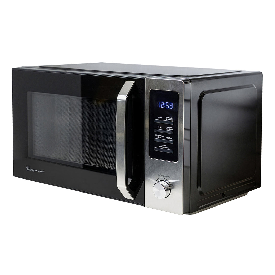 Magic Chef 1.0 Cu. Ft. 1,000W Countertop Microwave with Air Fryer, Convection & Grill, Stainless