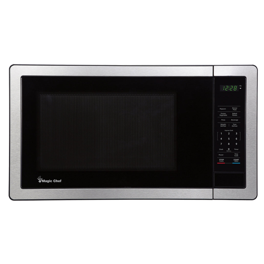 Magic Chef 1.1 Cu. Ft. 1,000W Countertop Microwave with Digital Touch Controls - Stainless Steel