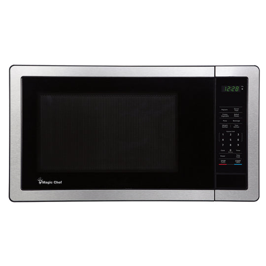 Magic Chef 1.1 Cu. Ft. 1,000W Countertop Microwave with Digital Touch Controls - Stainless Steel