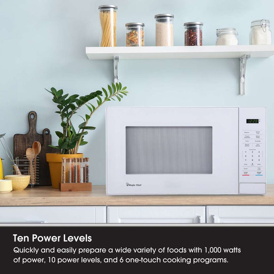 Magic Chef 1.1 Cu. Ft. 1,000W Countertop Microwave with Digital Touch Controls - White - view 3