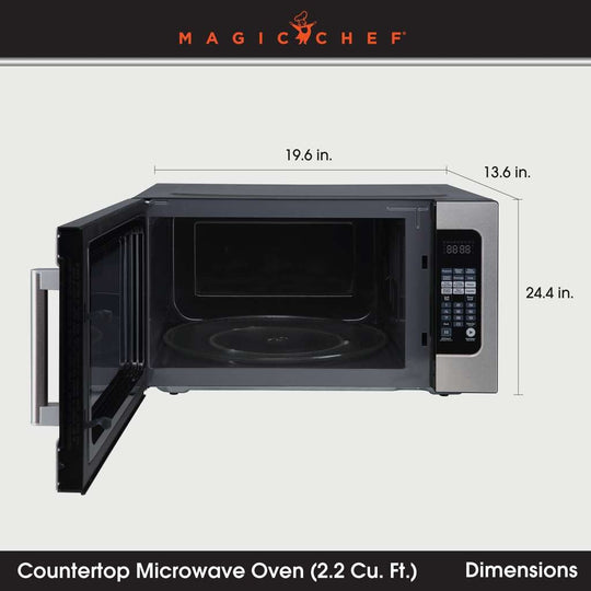 Magic Chef 2.2 Cu. Ft. 1,200W Countertop Microwave with Sensor Cook, Stainless - view 10