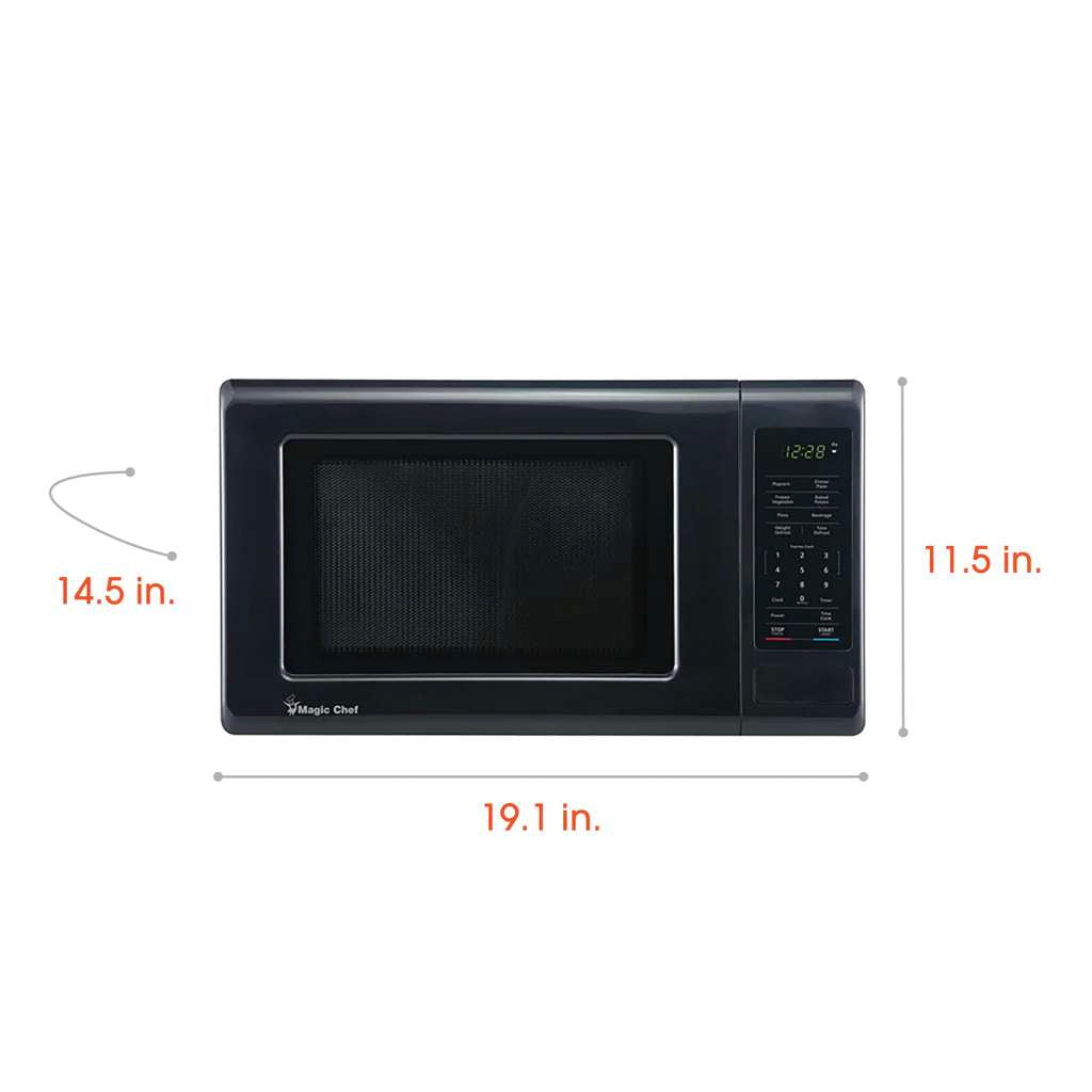 Magic Chef 0.9 Cu. Ft. 900W Countertop Microwave with Digital Touch Controls - Black - view 6