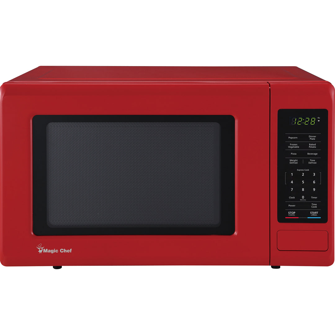 Magic Chef 0.9 Cu. Ft. 900W Countertop Microwave with Digital Touch Controls - Red