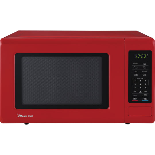 Magic Chef 0.9 Cu. Ft. 900W Countertop Microwave with Digital Touch Controls - Red