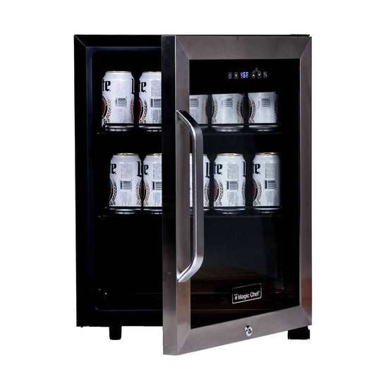 Magic Chef Commercial 2.1 Cu. Ft. 58-Can Glass-Door Beverage Cooler, Stainless - view 10