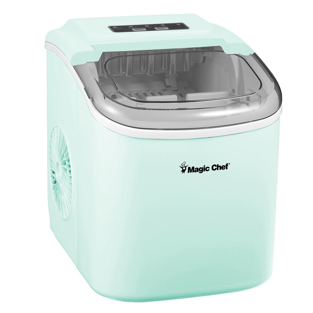 Magic Chef Portable Countertop Ice Maker, 27 Lb. per Day - Mint Green