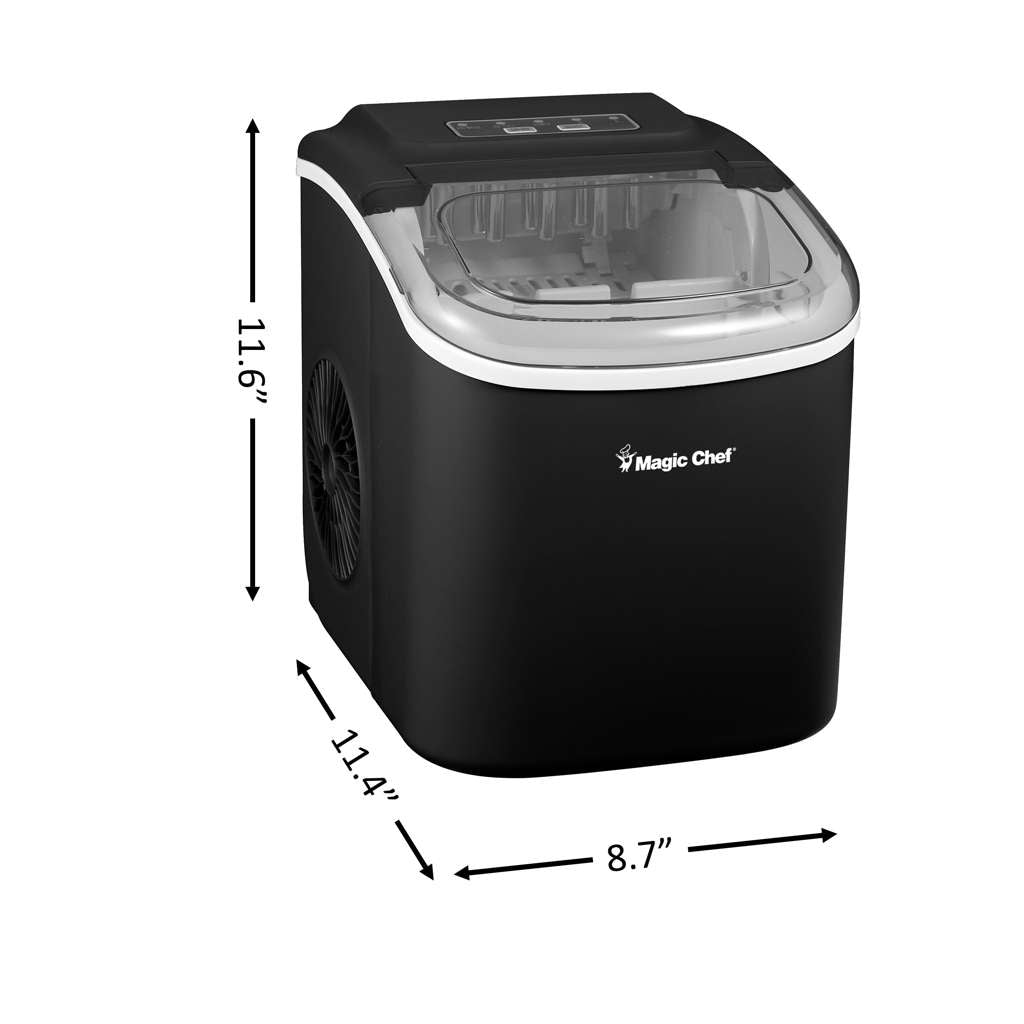 Magic Chef Portable Countertop Ice Maker, 27 Lb. per Day - Black - view 6