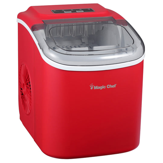 Magic Chef Portable Countertop Ice Maker, 27 Lb. per Day - Red