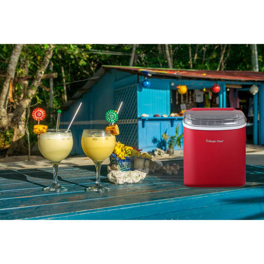 Magic Chef Portable Countertop Ice Maker, 27 Lb. per Day - Red - view 8