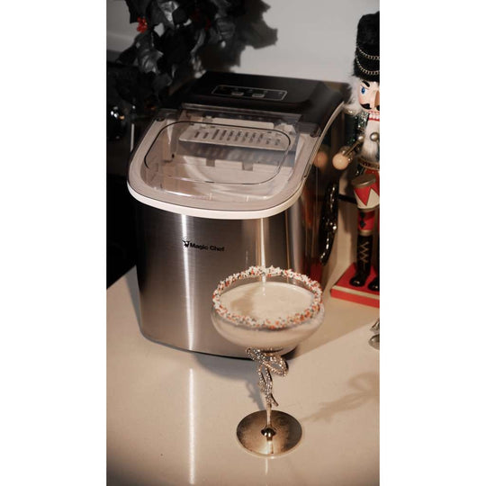 Magic Chef Portable Countertop Ice Maker, 27 Lb. per Day - Stainless Steel - view 6