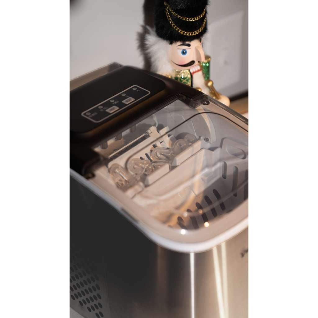 Magic Chef Portable Countertop Ice Maker, 27 Lb. per Day - Stainless Steel - view 8