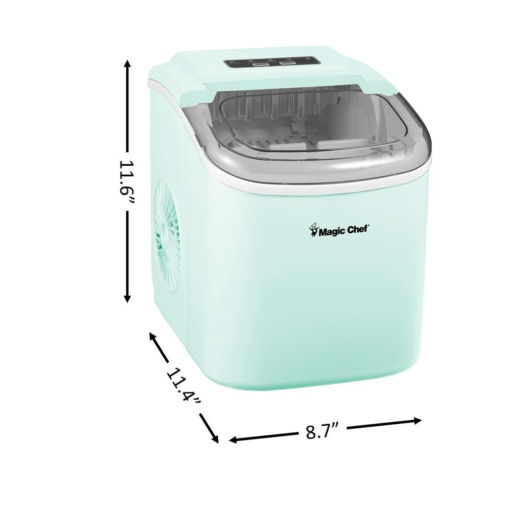 Magic Chef Portable Countertop Ice Maker, 27 Lb. per Day - Mint Green - view 2