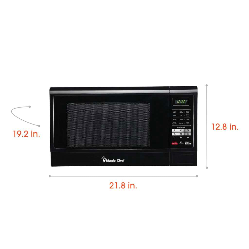 Magic Chef 1.6 Cu. Ft. 1,100W Countertop Microwave with Digital Controls - Black - view 5