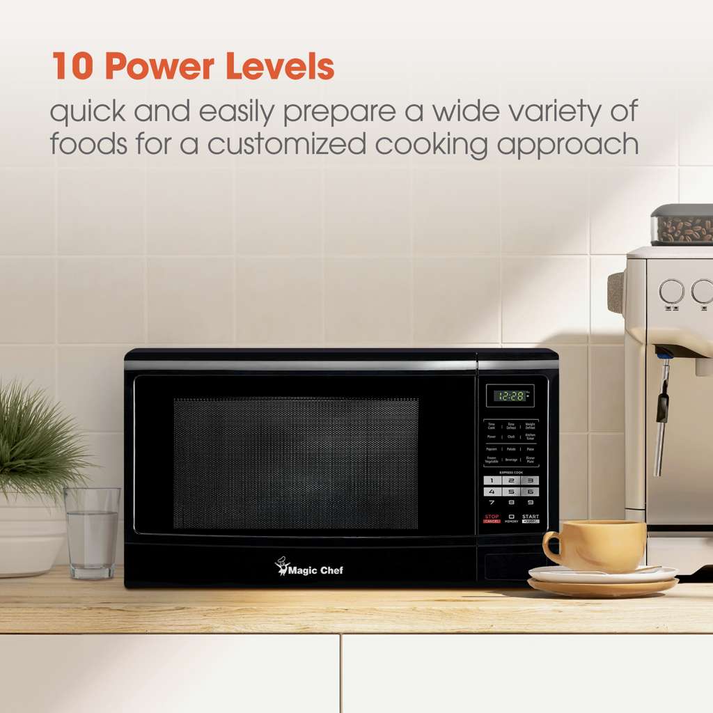 Magic Chef 1.6 Cu. Ft. 1,100W Countertop Microwave with Digital Controls - Black - view 6