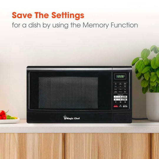 Magic Chef 1.6 Cu. Ft. 1,100W Countertop Microwave with Digital Controls - Black - view 7