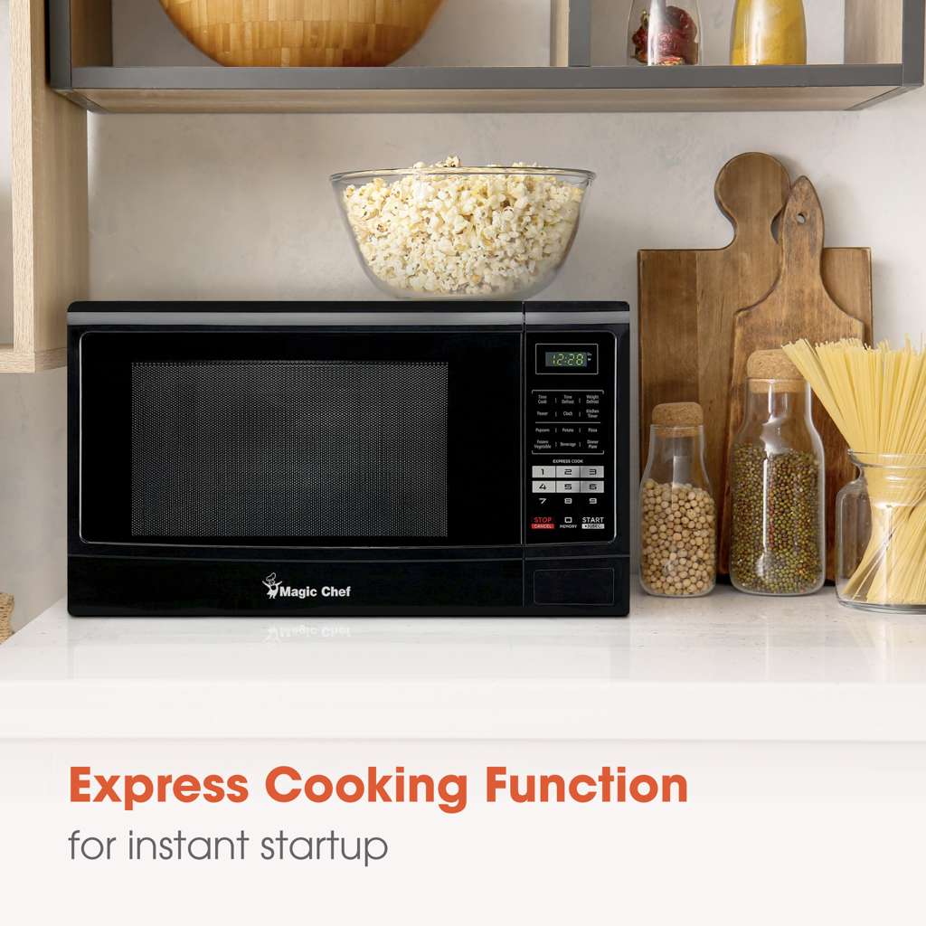 Magic Chef 1.6 Cu. Ft. 1,100W Countertop Microwave with Digital Controls - Black - view 8