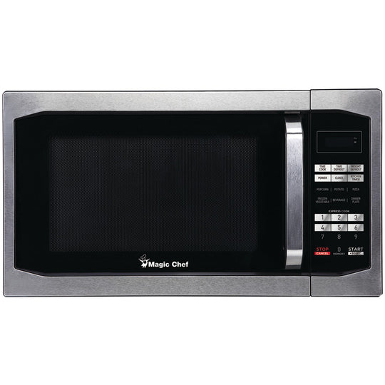 Magic Chef 1.6 Cu. Ft. 1,100W Countertop Microwave with Digital Controls - Stainless Steel
