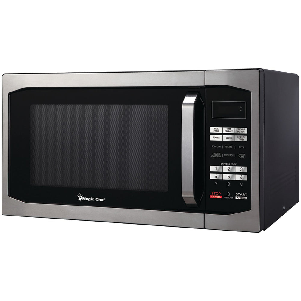Magic Chef 1.6 Cu. Ft. 1,100W Countertop Microwave with Digital Controls - Stainless Steel - view 2