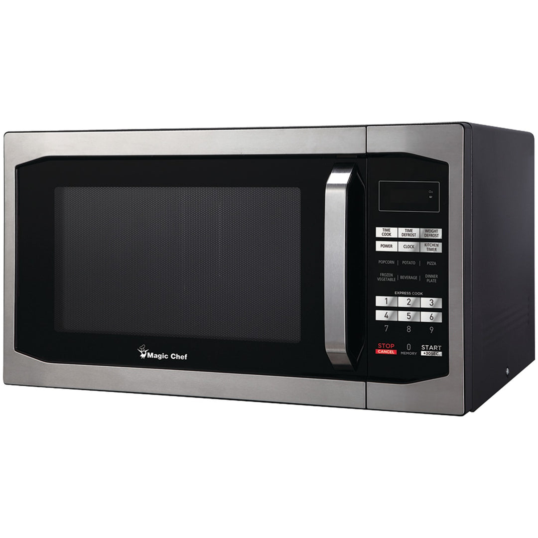 Magic Chef 1.6 Cu. Ft. 1,100W Countertop Microwave with Digital Controls - Stainless Steel - view 2