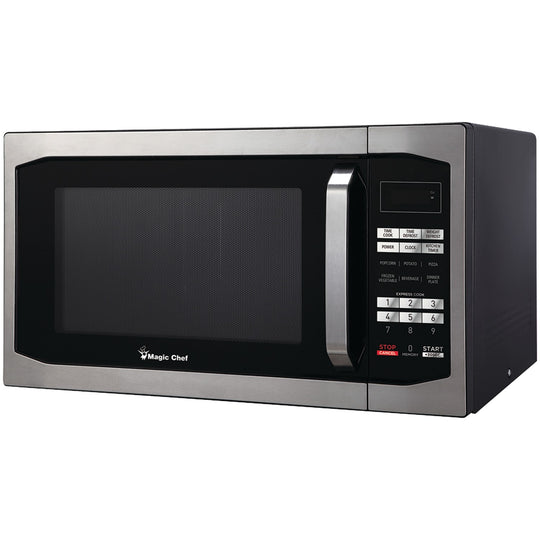 Magic Chef 1.6 Cu. Ft. 1,100W Countertop Microwave with Digital Controls - Stainless Steel - view 2
