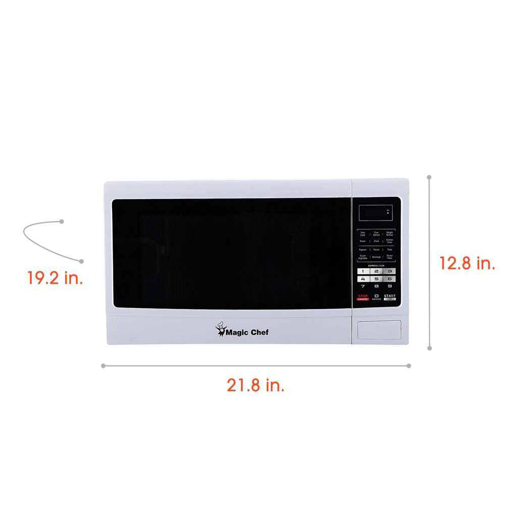 Magic Chef 1.6 Cu. Ft. 1,100W Countertop Microwave with Digital Controls - White - view 5