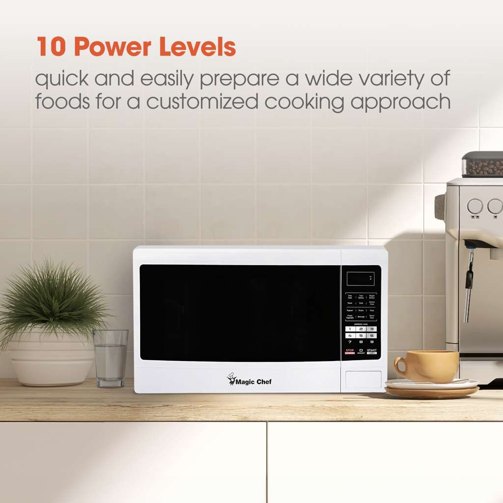 Magic Chef 1.6 Cu. Ft. 1,100W Countertop Microwave with Digital Controls - White - view 6