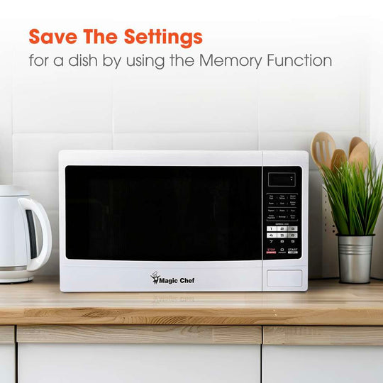 Magic Chef 1.6 Cu. Ft. 1,100W Countertop Microwave with Digital Controls - White - view 7