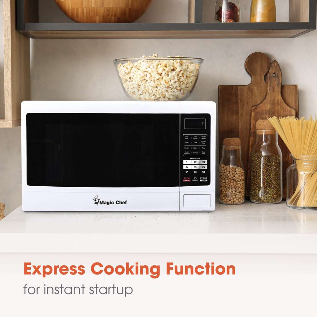 Magic Chef 1.6 Cu. Ft. 1,100W Countertop Microwave with Digital Controls - White - view 8