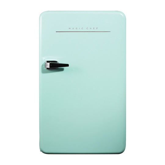 Magic Chef 3.2 Cu. Ft. Retro Mini Fridge with Chrome Handle - Mint Green