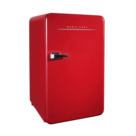 Magic Chef 3.2 Cu. Ft. Retro Mini Fridge with Chrome Handle - Red - view 3