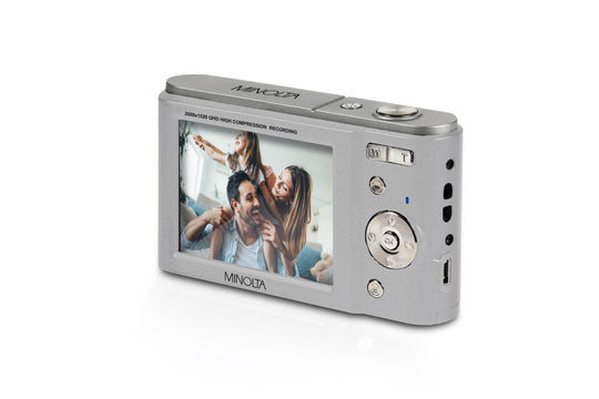 Minolta 44 MP Digital Camera with 2.7K Quad HD Video & 16x Digital Zoom - Silver - screen view
