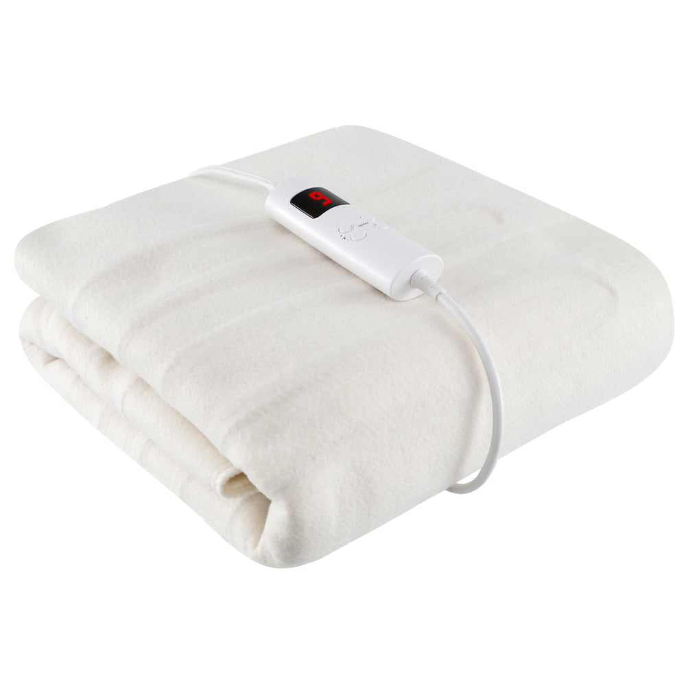 Electric Heated Mattress Pad with Dual Controllers & Auto-Off