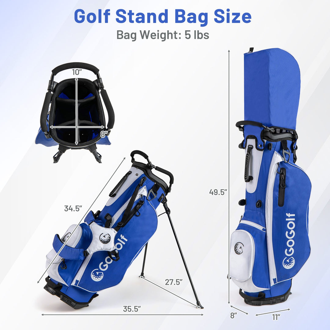 Men's Complete Golf Clubs and Bag Set with Headcovers and Putter-Blue