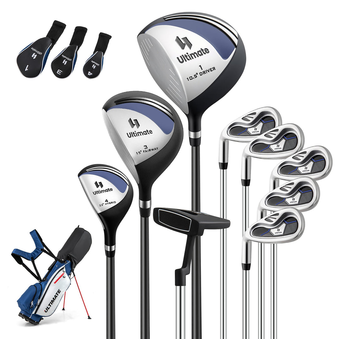 Mens LeftHanded Complete Golf Clubs and Bag Set Portable Lightweight Golf Stand Bag