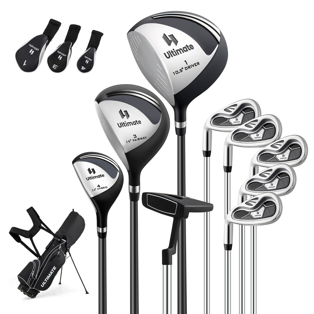 Mens LeftHanded Complete Golf Clubs and Bag Set Portable Lightweight Golf Stand Bag