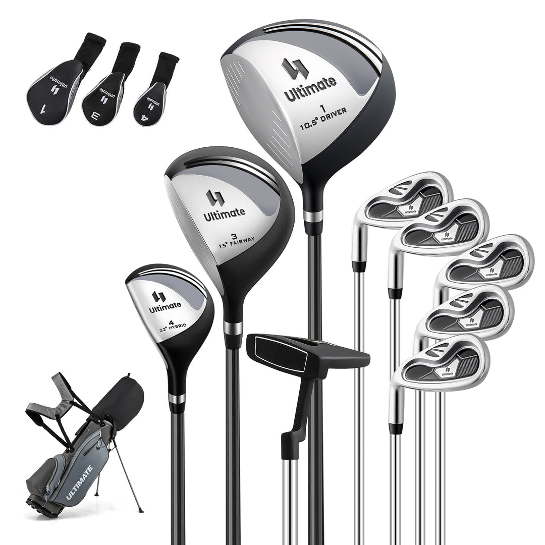 Mens LeftHanded Complete Golf Clubs and Bag Set Portable Lightweight Golf Stand Bag
