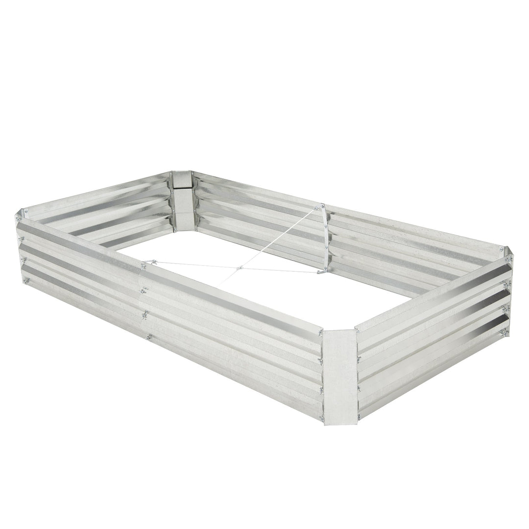 Metal Galvanized Raised Garden Bed with Open-Ended Base