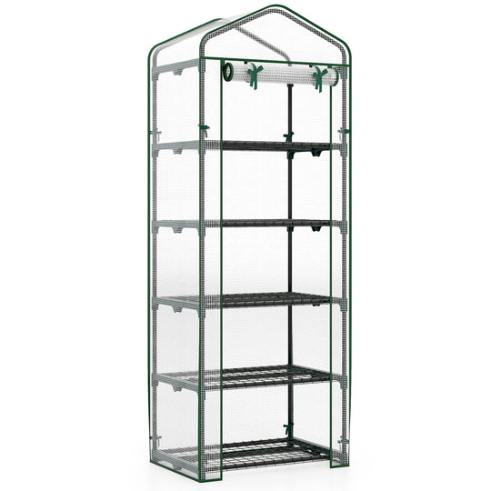 Mini Greenhouse Portable Plant Grow House with 5 Tier Shelves