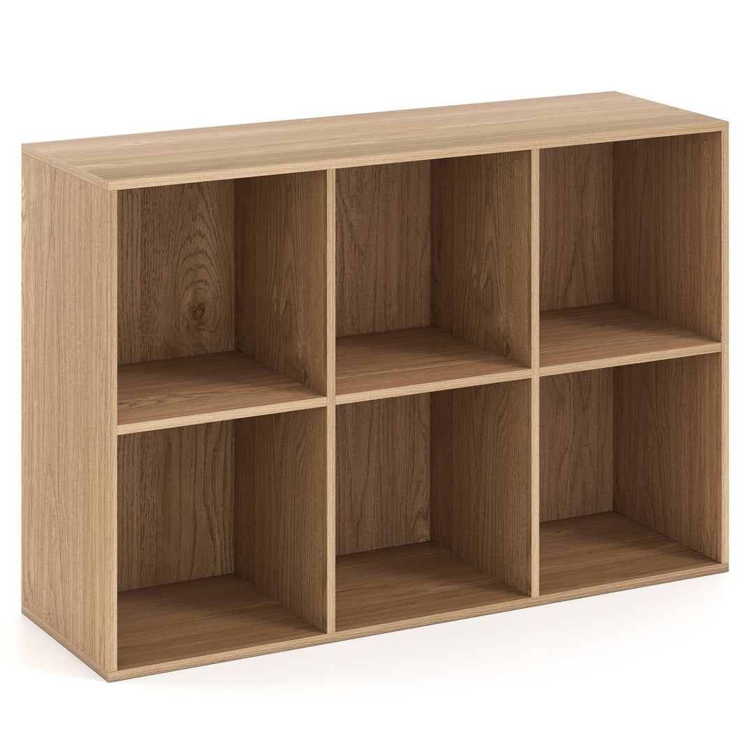 Modern 6-Cube Bookcase with Anti-tipping Kits for Bedroom Living Room-White