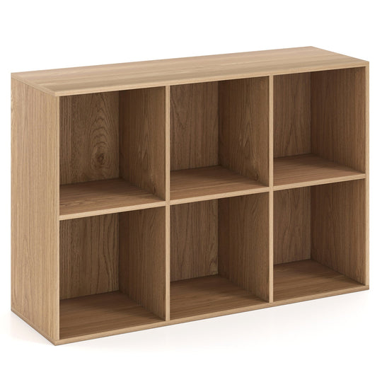 Modern 6-Cube Bookcase with Anti-tipping Kits for Bedroom Living Room-White
