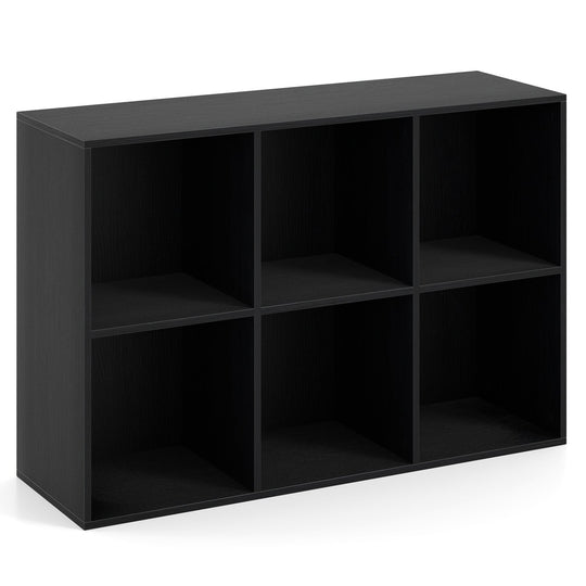 Modern 6-Cube Bookcase with Anti-tipping Kits for Bedroom Living Room-White