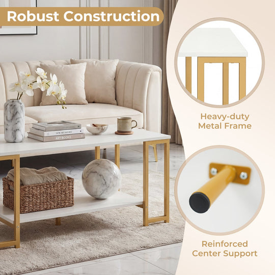 Modern Accent Table with Open Storage Shelf for Apartment and Lounge