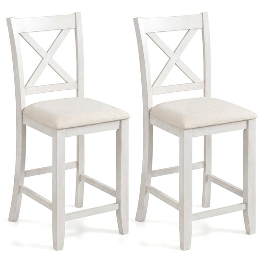 Counter Height Bar Stools with Cushion and Footrest