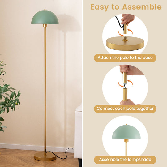 Modern Standing Lamp with Adjustable Lamp Head and Foot Switch
